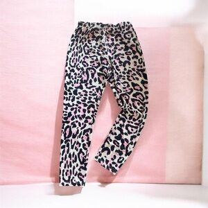 SHEIN Pink, Black & Cream Leopard Print Leggings